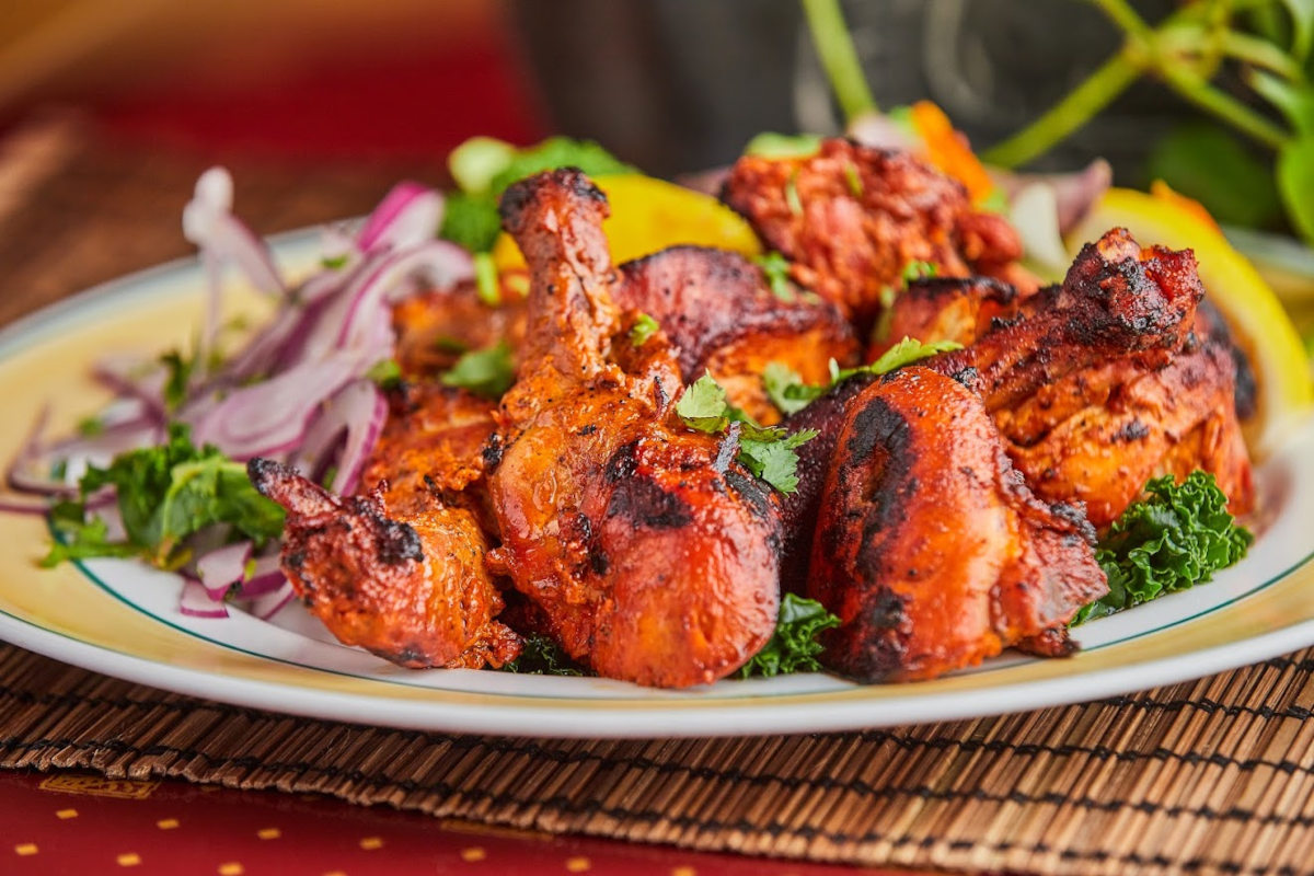 Grilled chicken closeup